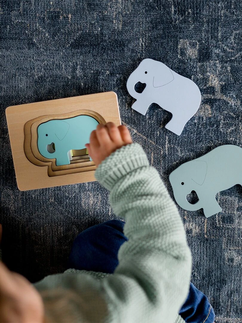 Puzzle animaux elephant en bois   N/A