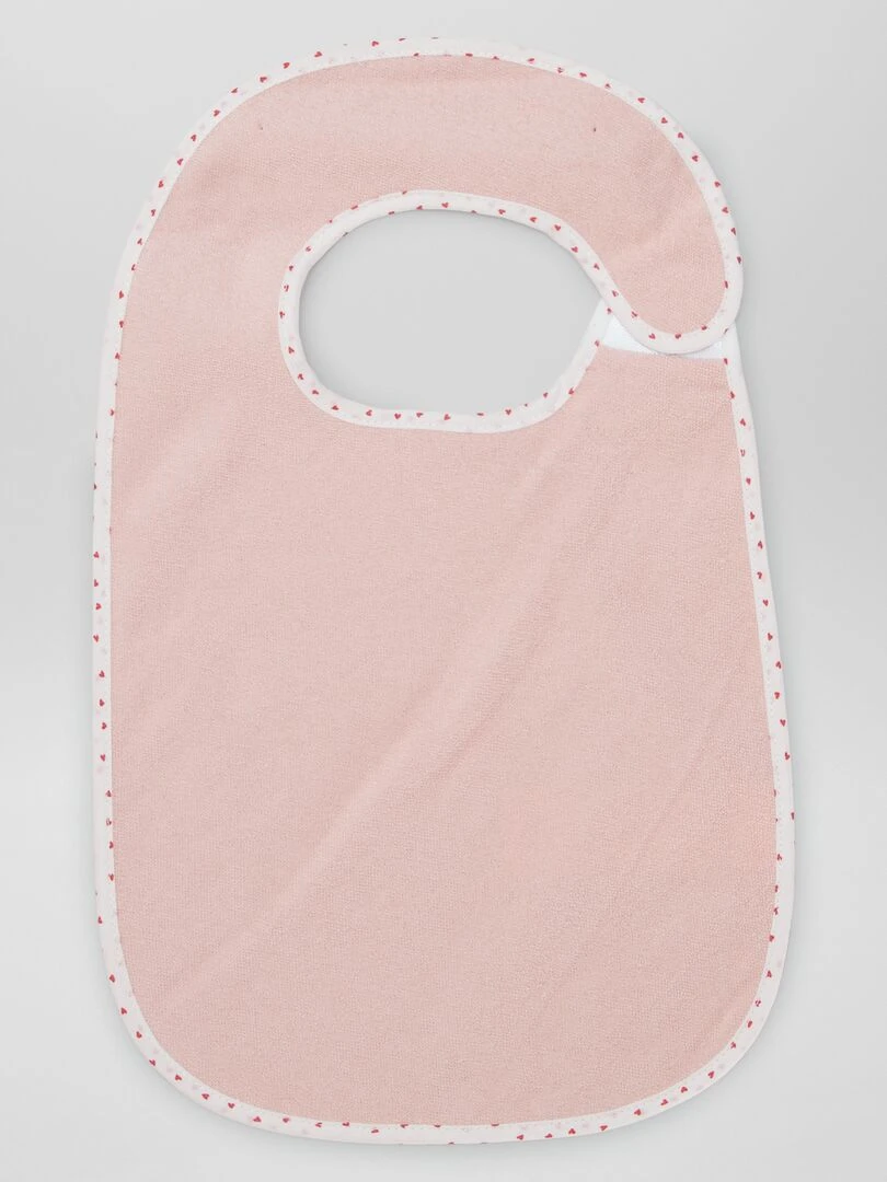Le lot de 7 bavoirs éponge doublés Rose/bleu