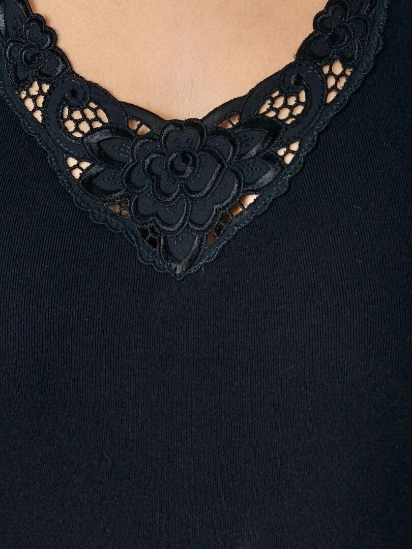 Débardeur Essential pur coton peigné   Damart   Noir