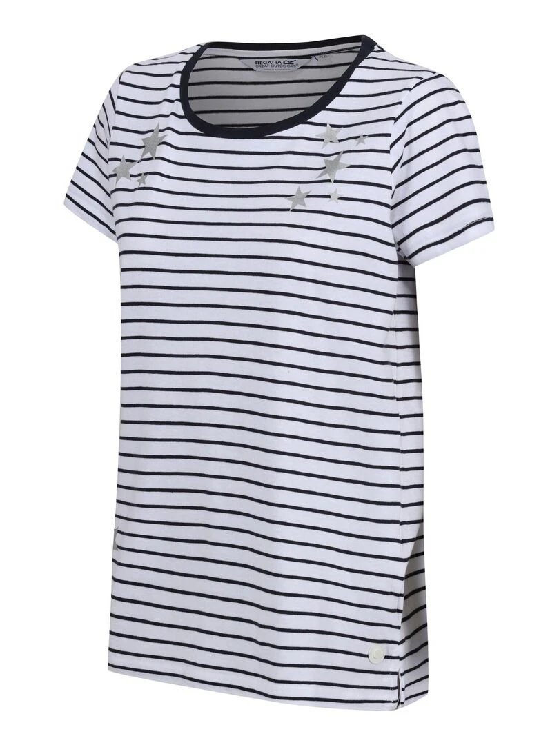 Regatta   T shirt ODALIS   Blanc Bleu