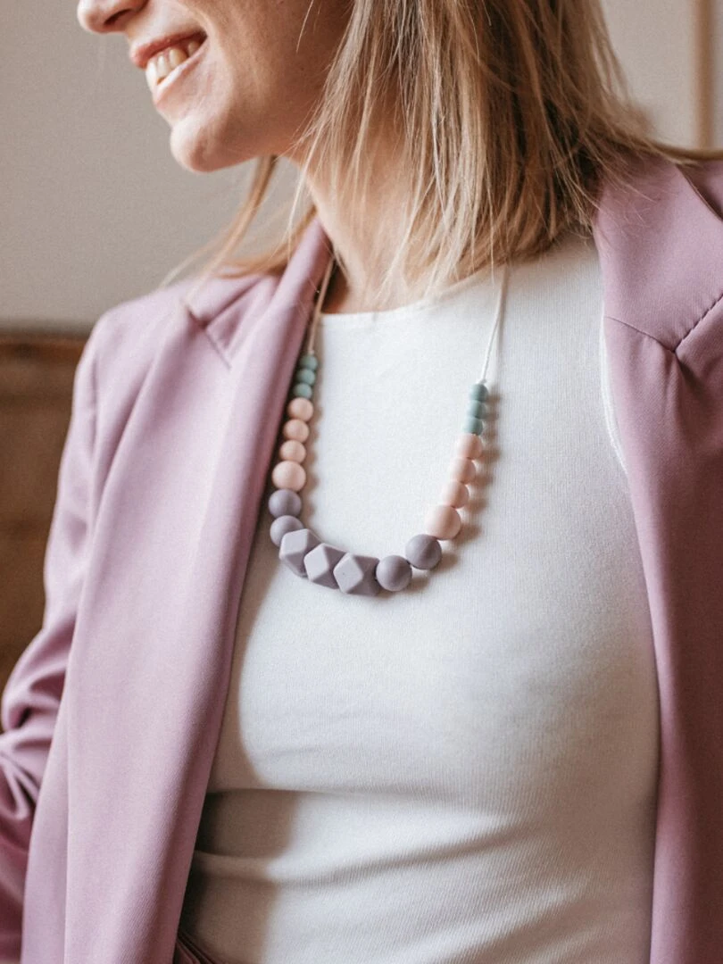 Collier d'allaitement Emma Violet clair