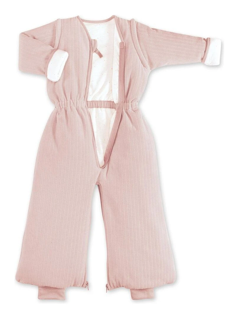 Bemini Gigoteuse jambes séparables Pady Velvet et jersey Rose clair