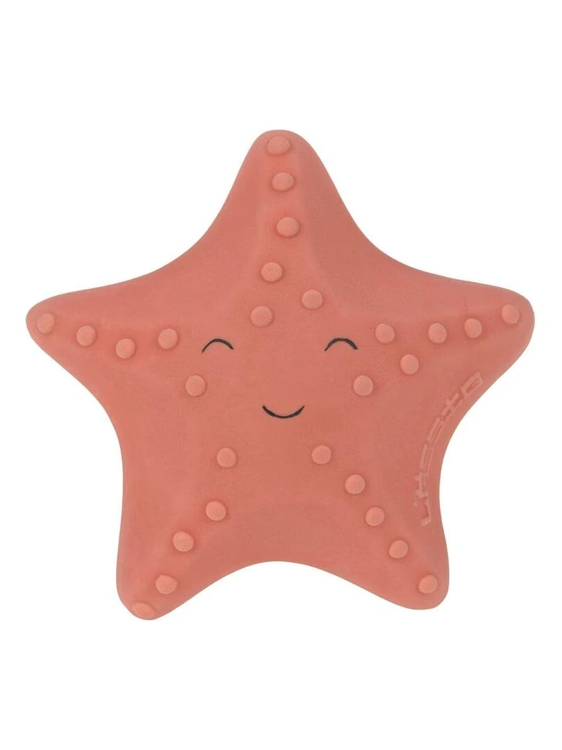 Jouet de bain en caoutchouc naturel Etoile de mer Rouge