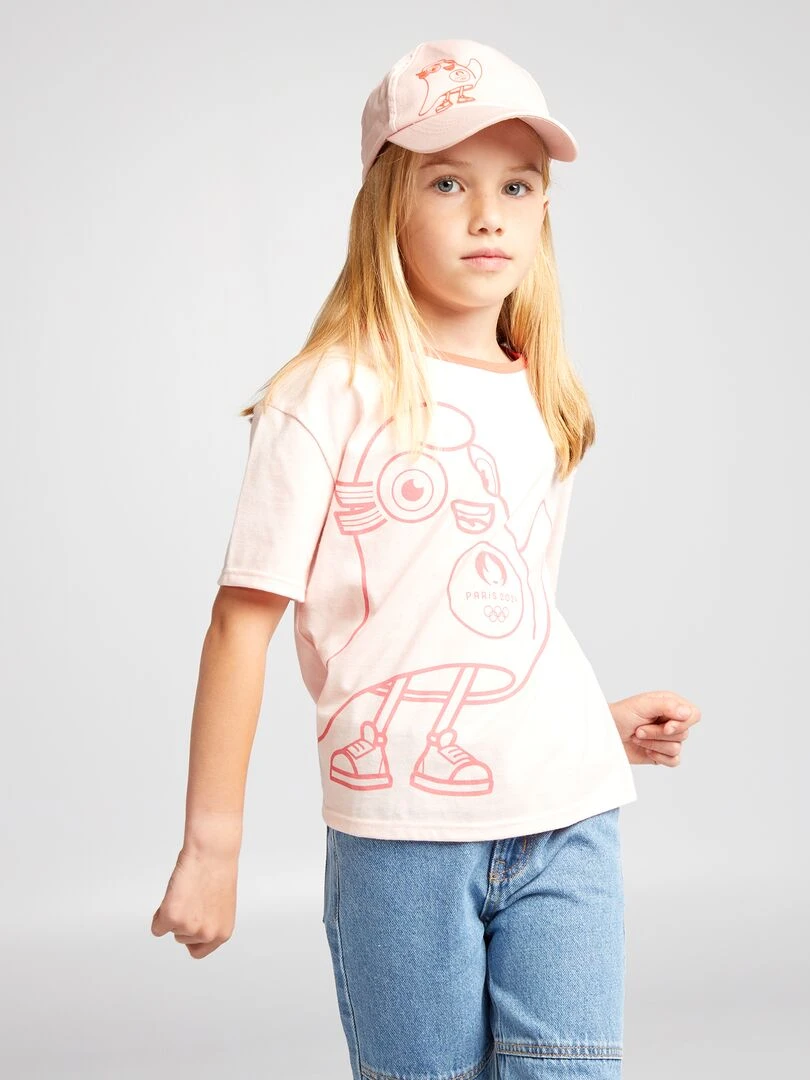 T shirt en jersey   Paris 2024   Rose