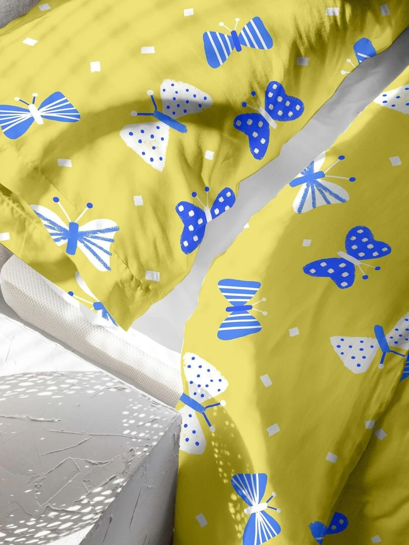 Parure housse de couette 2 pièces Meow (D) "Happyfriday"   Blanc