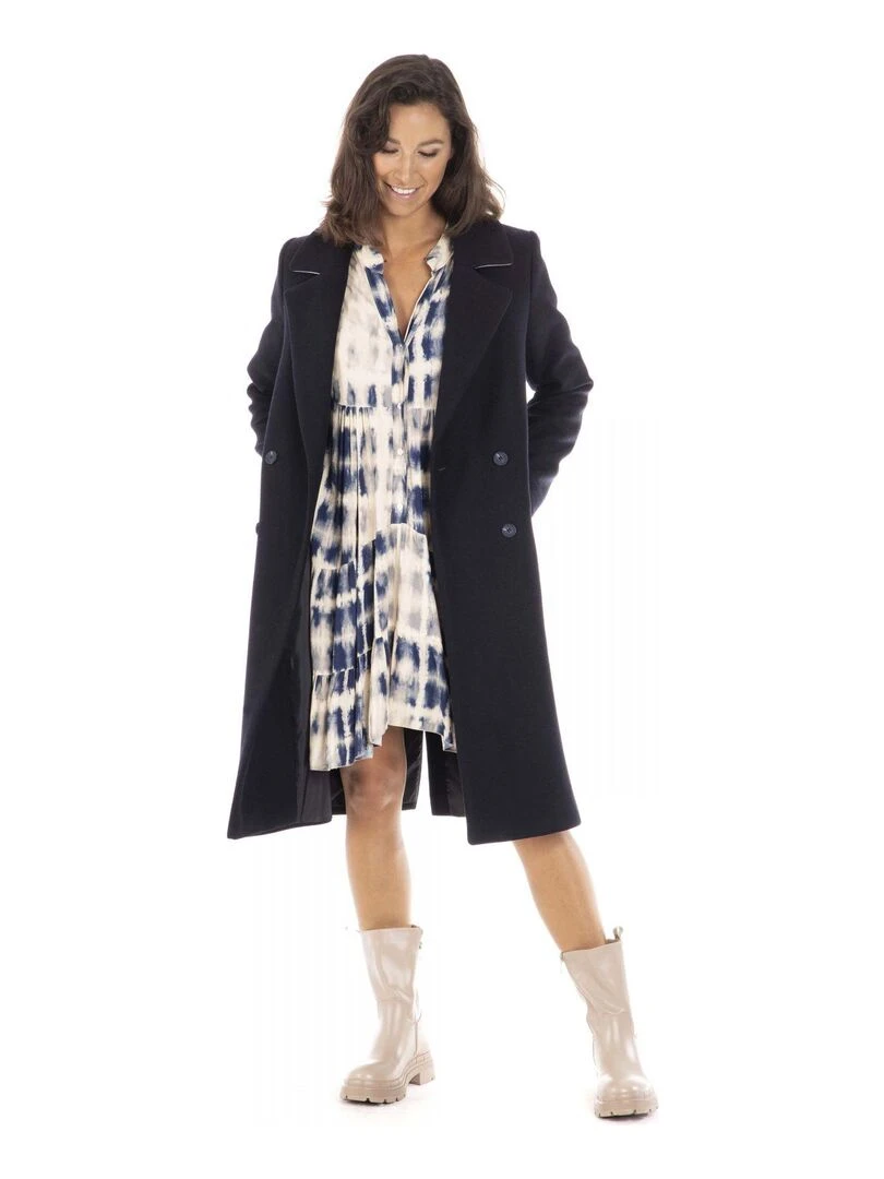 Manteau MARA Gérard Pasquier Bleu marine