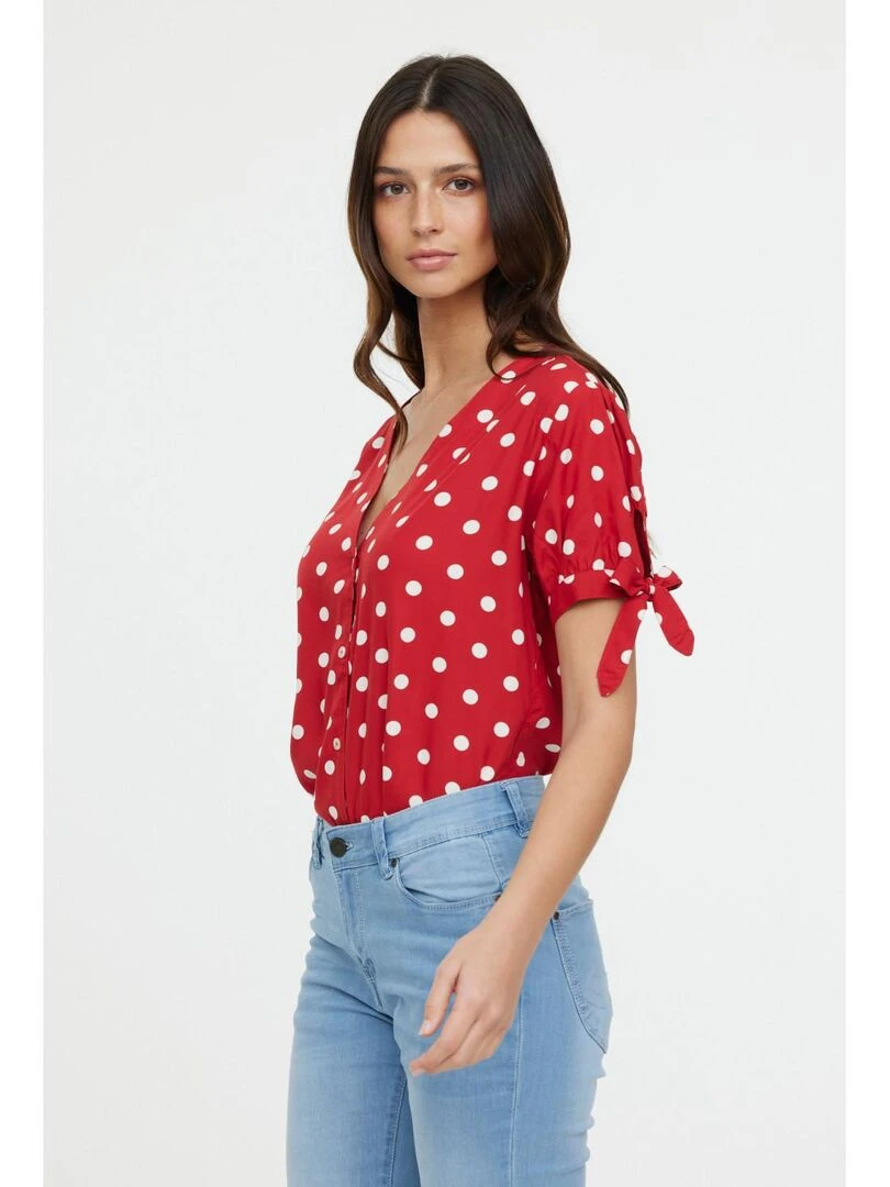 Lee Cooper Chemise manches courtes viscose regular DISIA MC Rouge