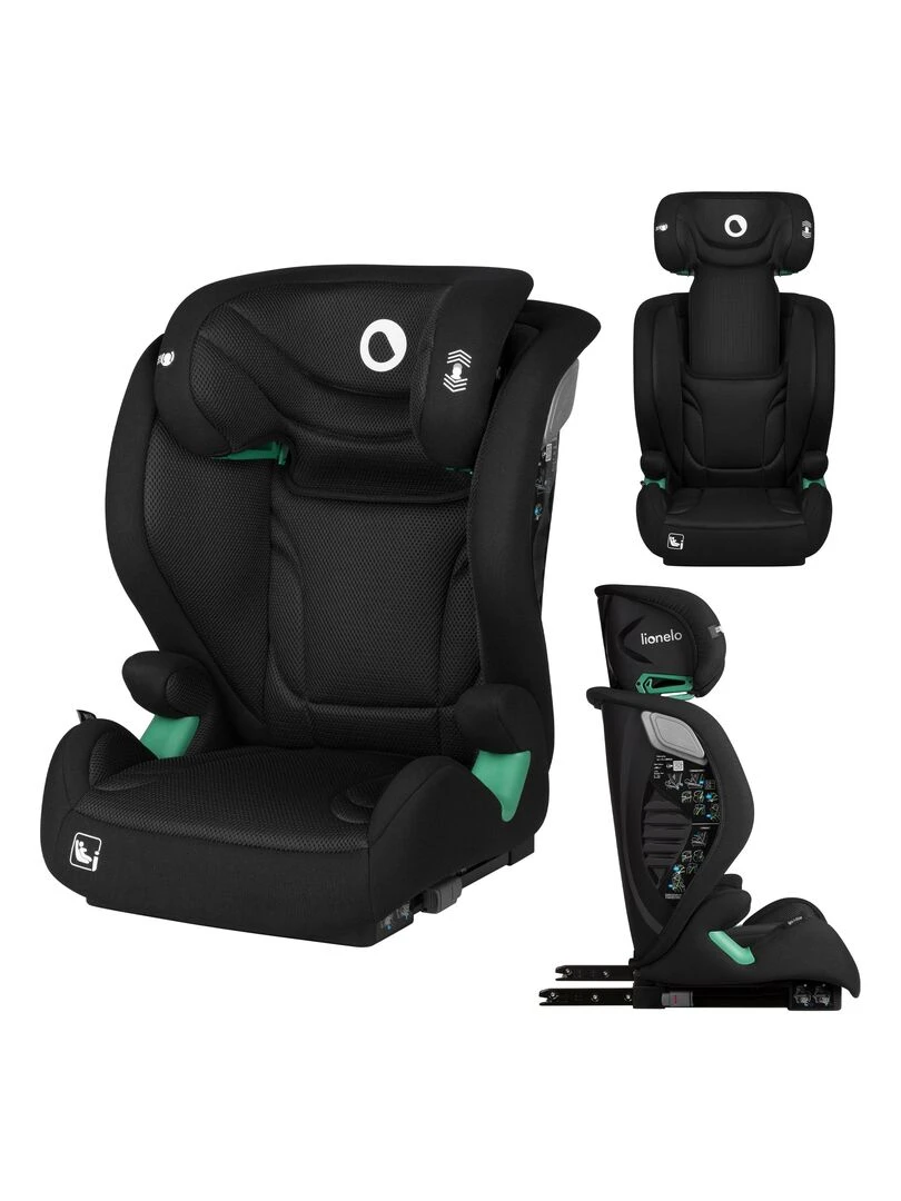 Siège auto bébé évolutif LIONELO Igo i Size ISOFIX Noir Noir