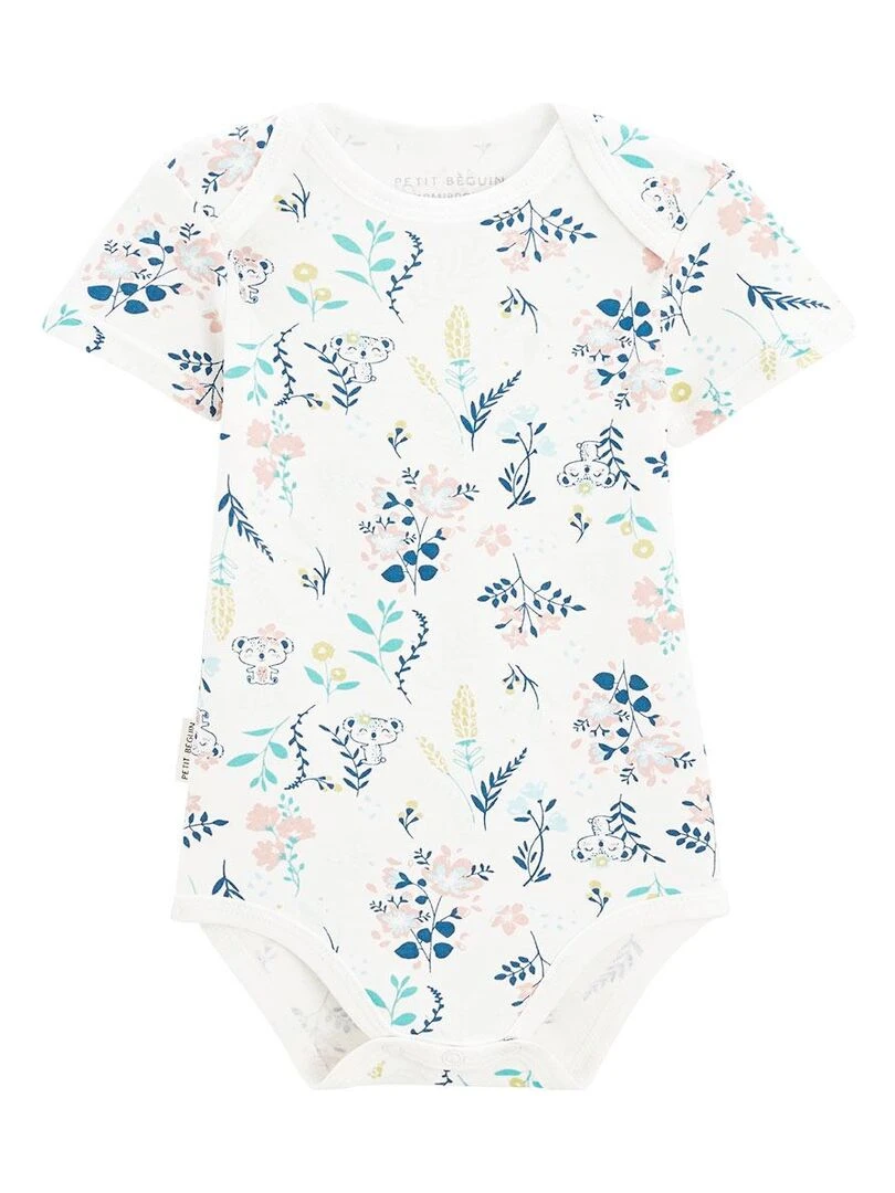 Lot de 2 bodies bébé manches courtes Paradise Flowers   Bleu