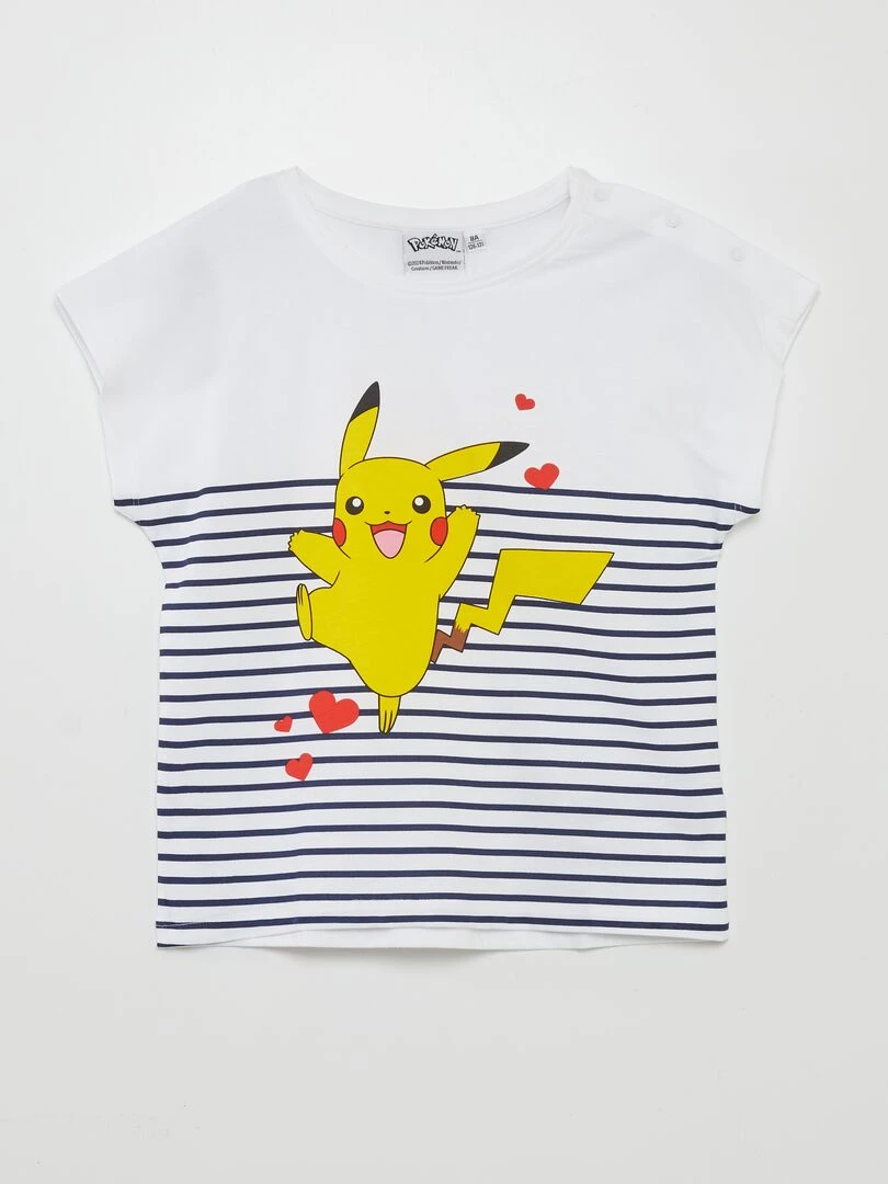 T shirt 'Pokémon' blanc