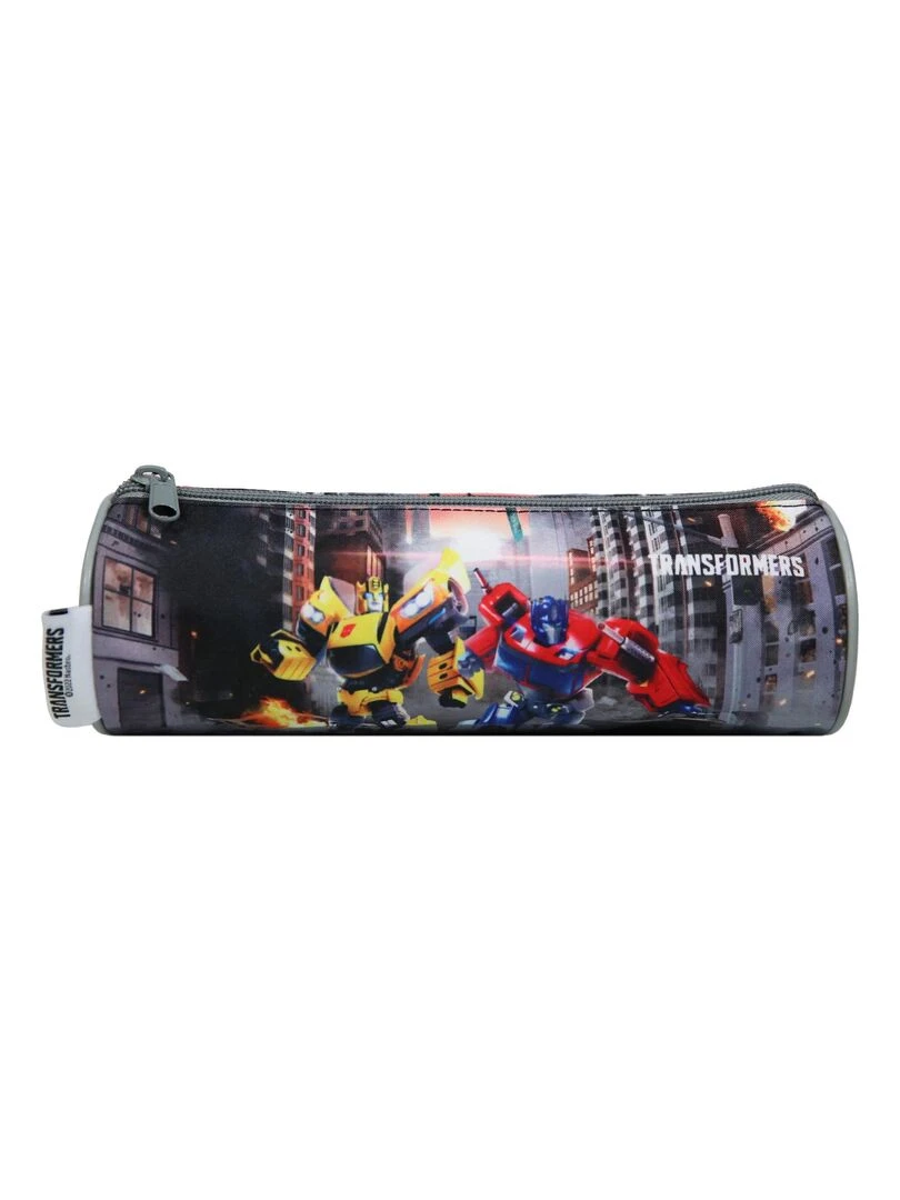 BAGTROTTER Trousse scolaire ronde Transformers Grise Gris