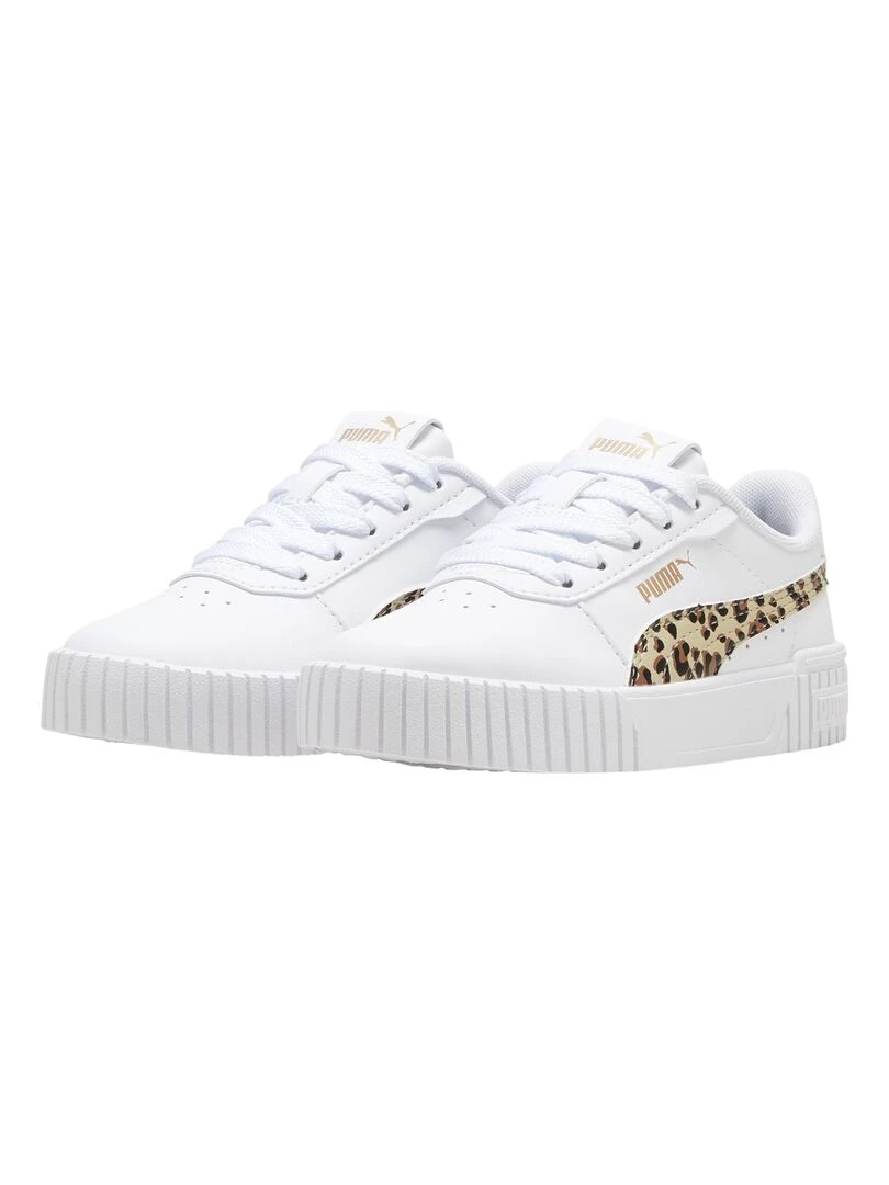Basket à Lacets Enfant Puma Carina 2.0 Animal Update P.S   Blanc