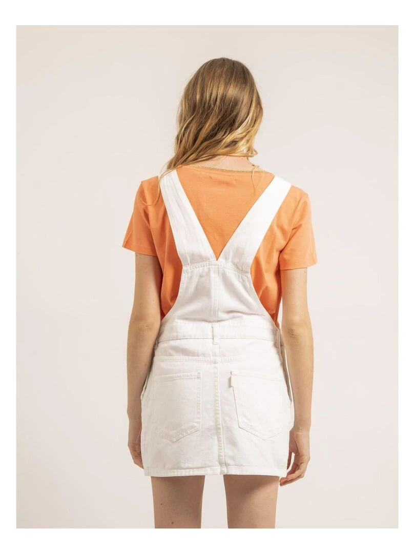 Salopette jupe en denim XYNA Blanc