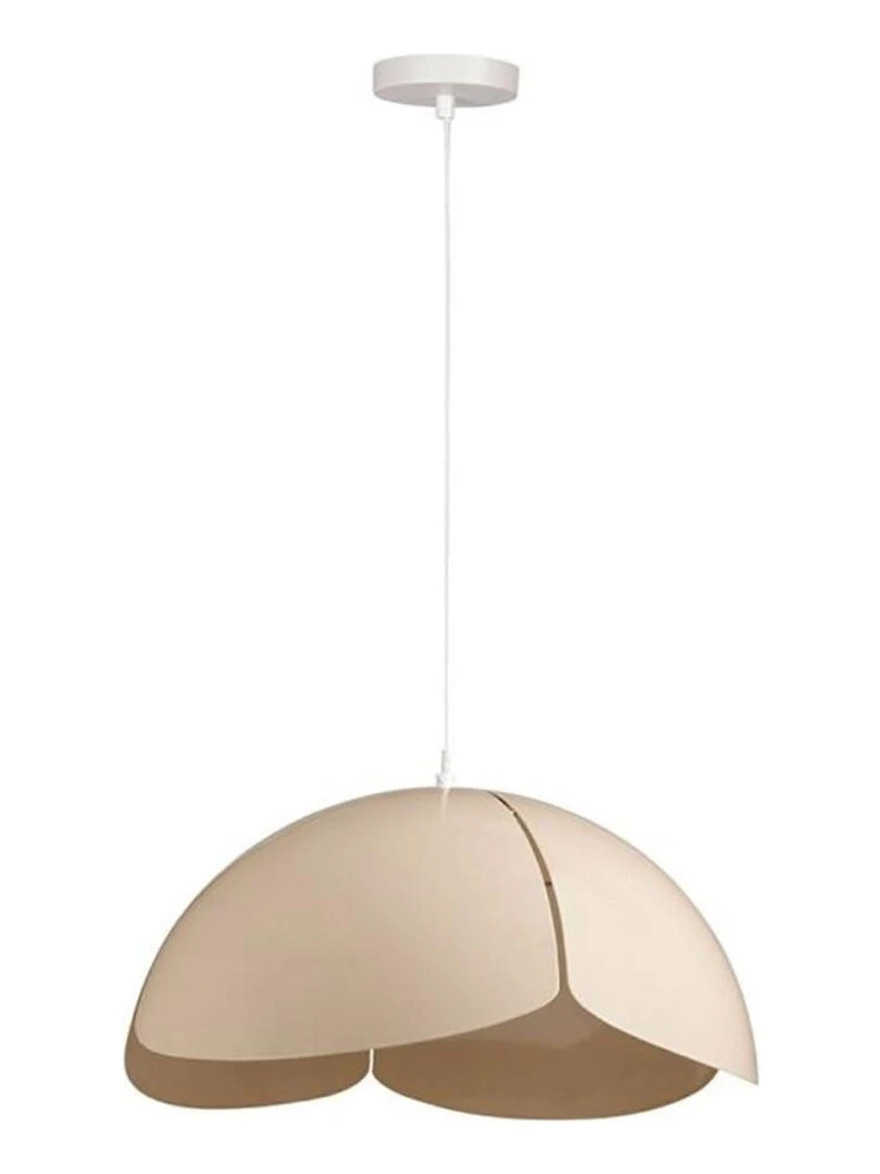 Suspension métal Lys beige blanche   Beige