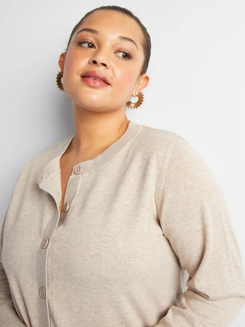 Gilet en maille fine   Beige