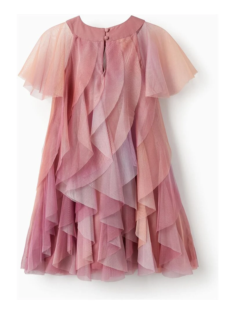 Robe en tulle pour fille 'Special Days' manches courtes CÉRÉMONIE Rose