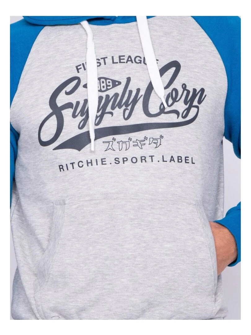 sweat capuche WANDATY   Bleu roi
