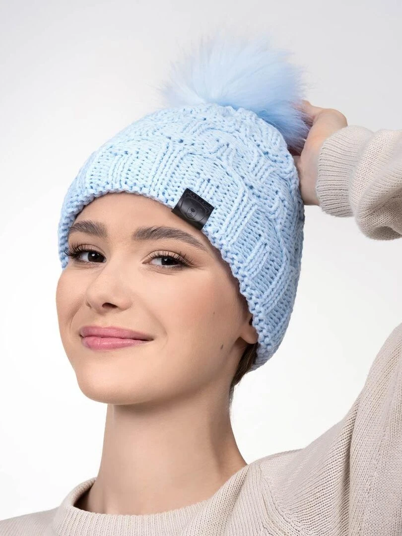 Ensemble Snood Bonnet Maribel   Made in UE   Bleu ciel