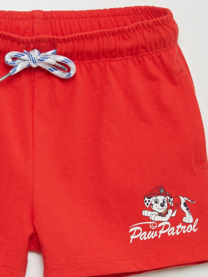 Ensemble t shirt + short 'Pat'patrouille'   2 pièces   blanc