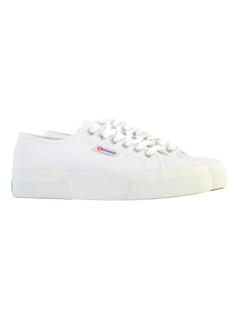 Basket Basse à Lacets Superga Platform   Blanc