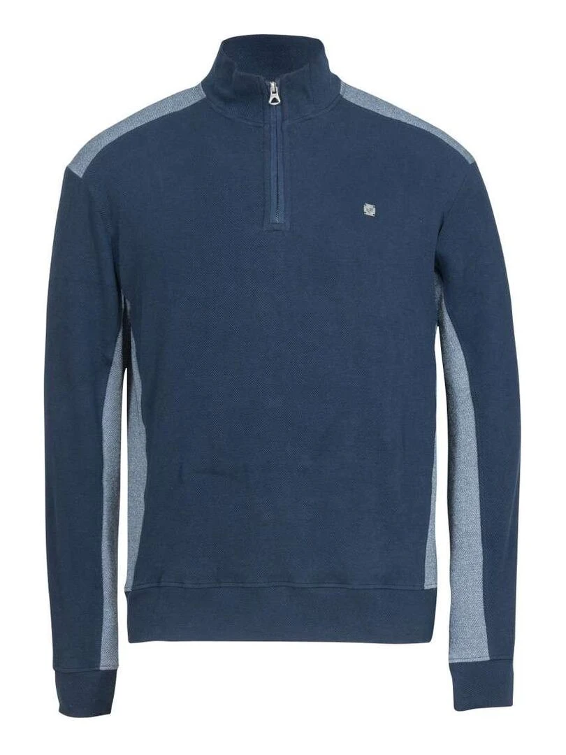 KAPORAL Sweat coton col camionneur Bleu marine