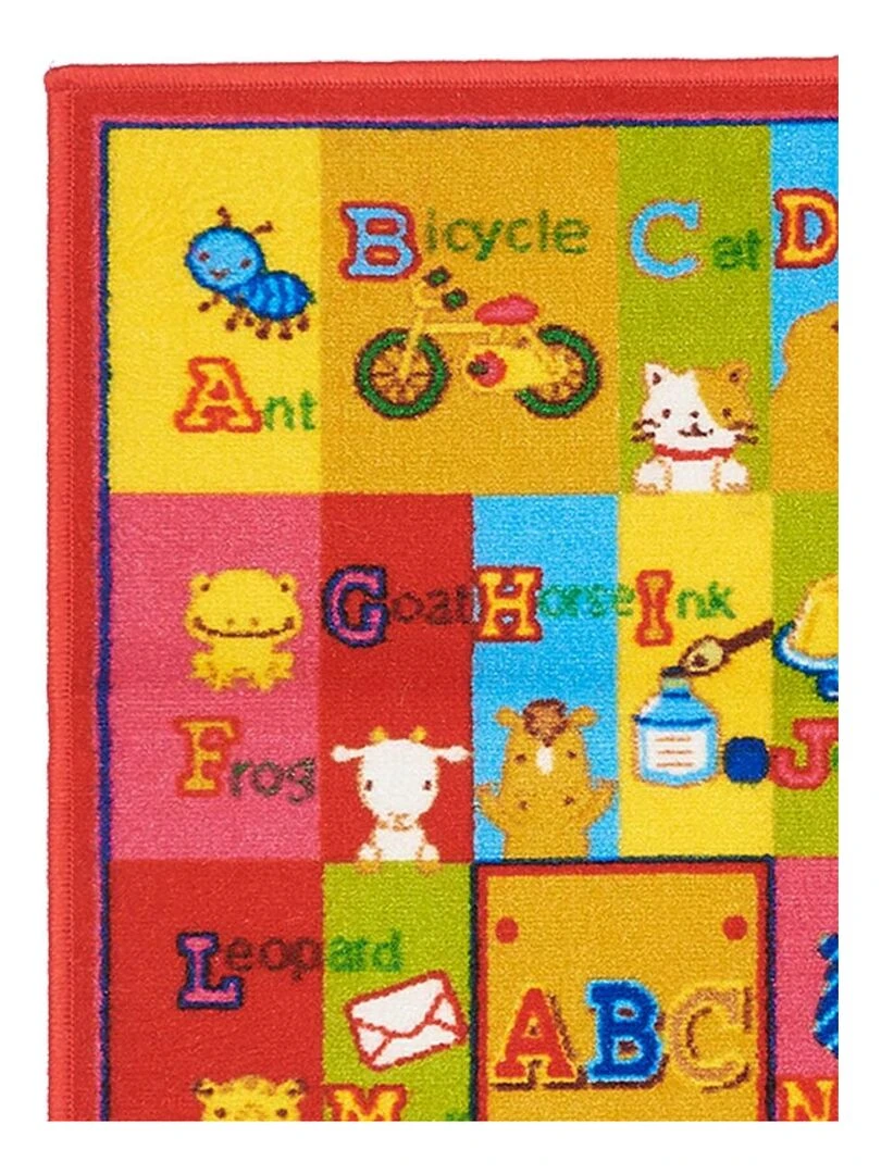 Tapis enfant SPHINX ABC Multicolore 57x100 Lavable 30° en polyamide doux et soyeux Multicolore