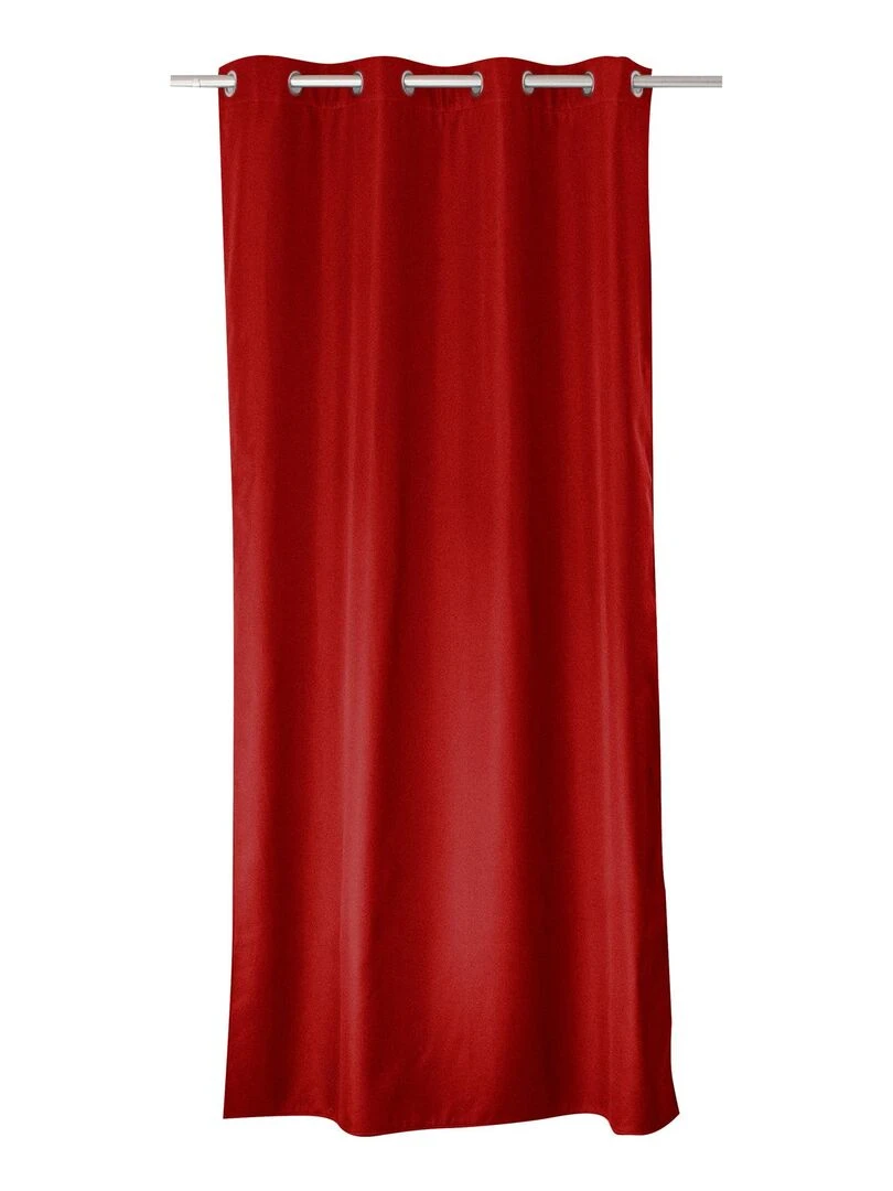 Rideau thermique en microfibre doublée Rouge