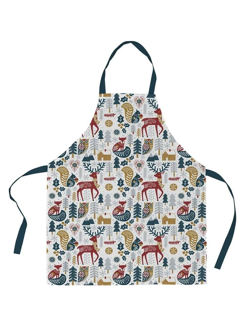 Tablier avec sangle ajustable 80x85 cm Warmy coton Bleu