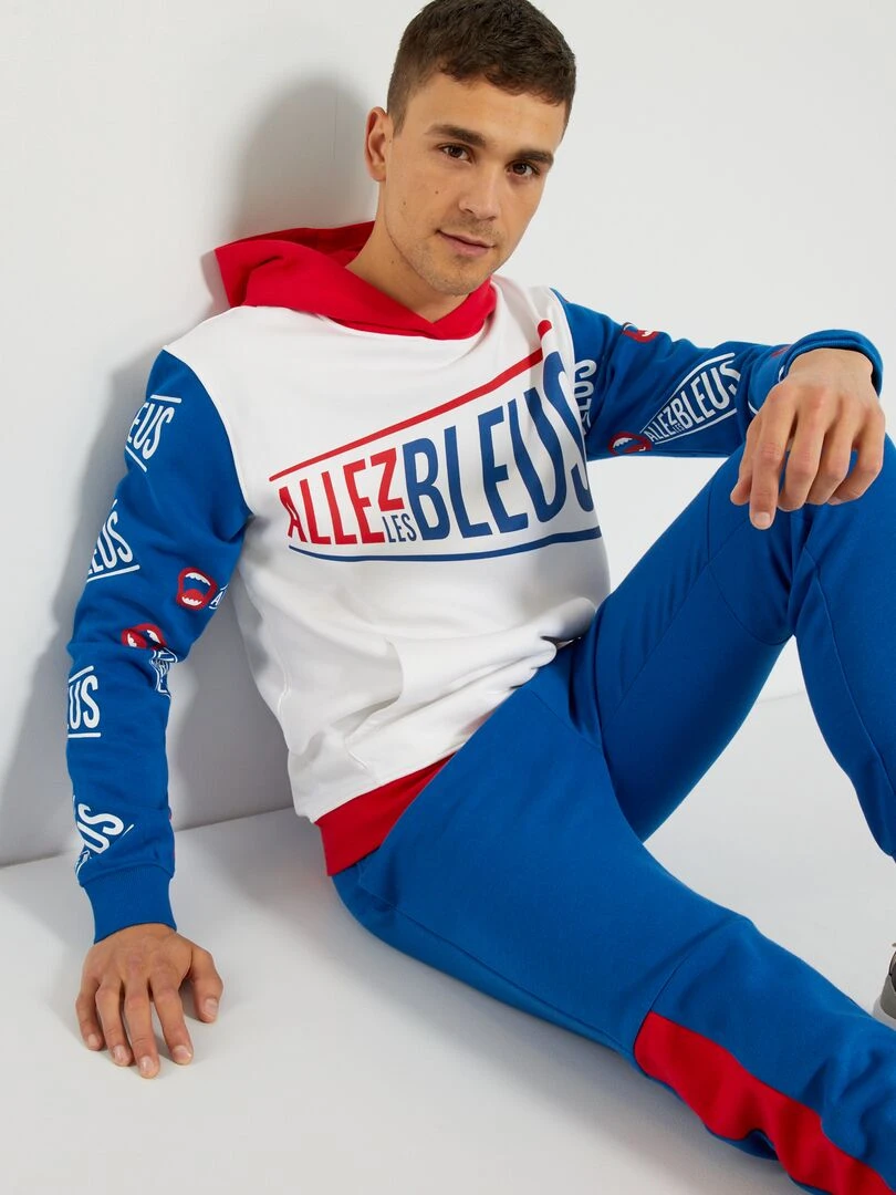 Sweat en molleton Allez Les Bleus Bleu/blanc/rouge