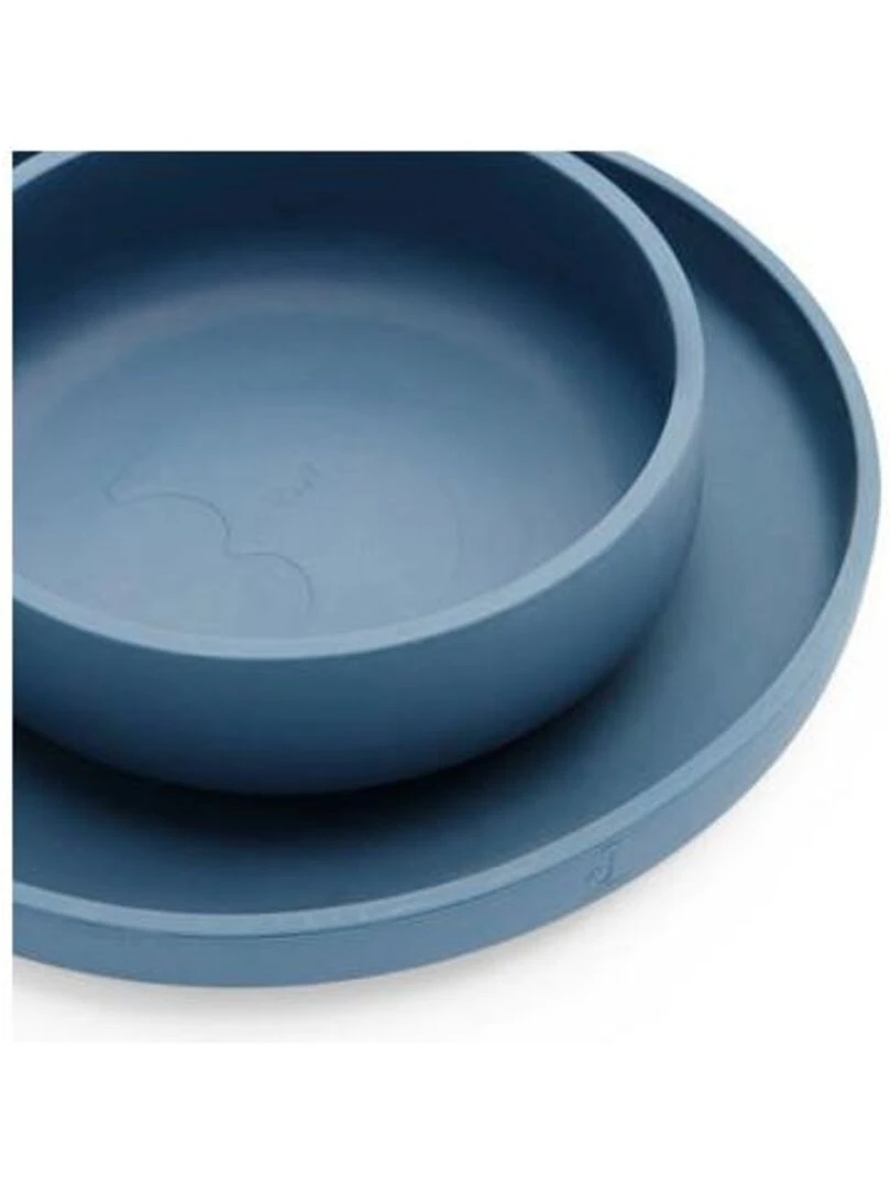 Coffret de table bébé Silicone Jeans Bleu (4pcs)   Jollein   Bleu