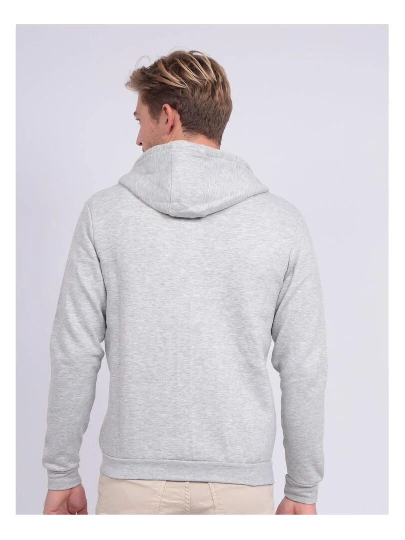 Sweat zippé capuche WAMS Gris clair