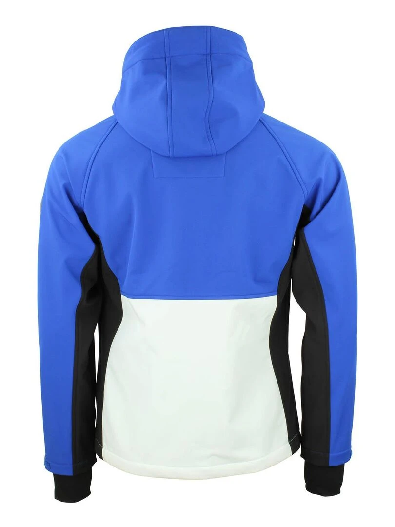 Blouson softshell homme CAMETIS PEAK MOUNTAIN Bleu Blanc