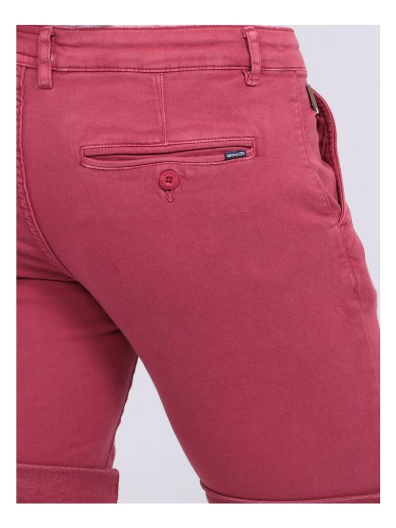 Bermuda chino BAVOLTA   Rose framboise