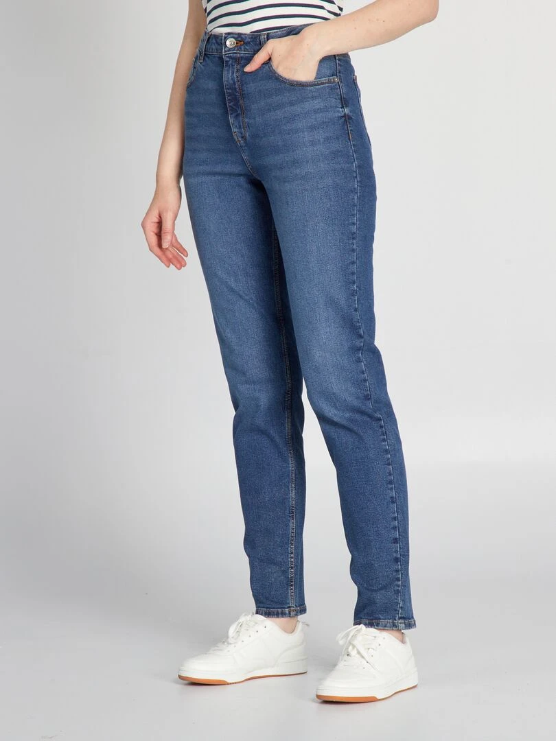 Jean regular taille haute 34L Stone