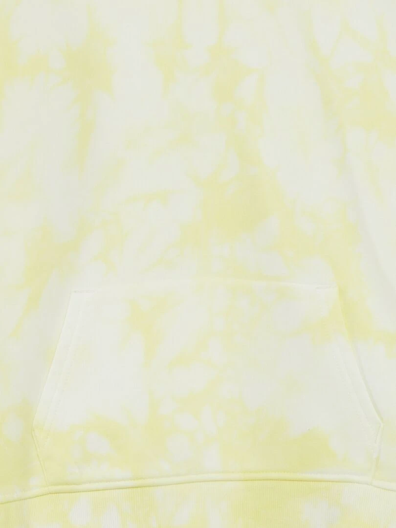 Sweat à capuche effet tie and dye JAUNE