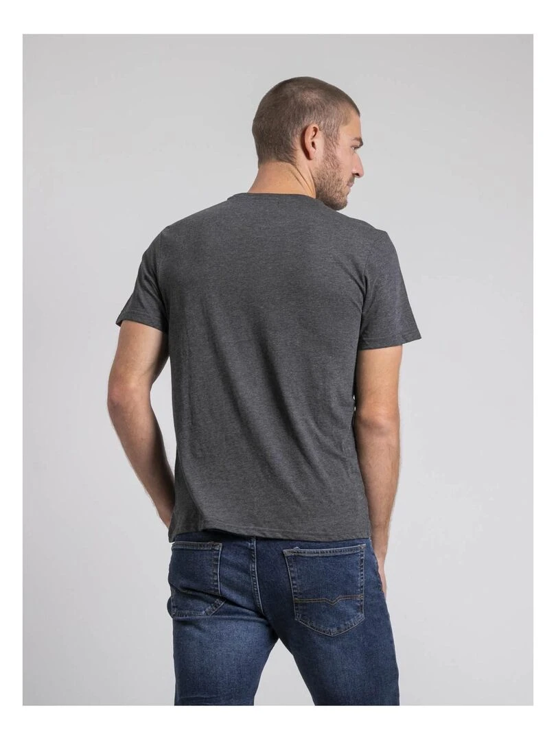T shirt col rond pur coton JOAKIM Gris