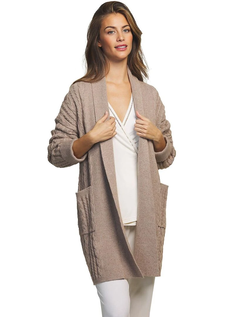 Veste cardigan Complementos Vainica Marron