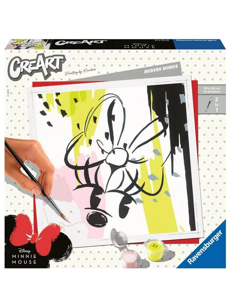 CreArt Peinture au numéro : Carré Disney Minnie Mouse Modern N/A