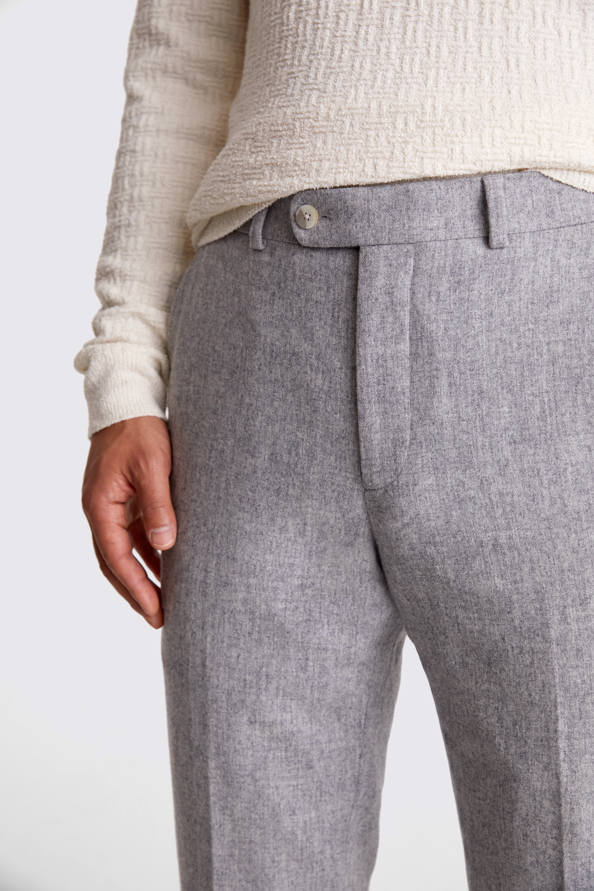 Regular Fit Charcoal Stretch Trousers   Buy Online at Moss