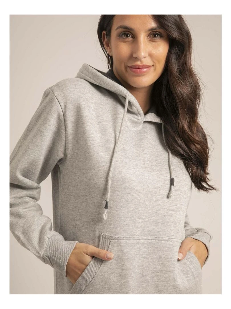 Sweatshirt capuche YZIA   Gris