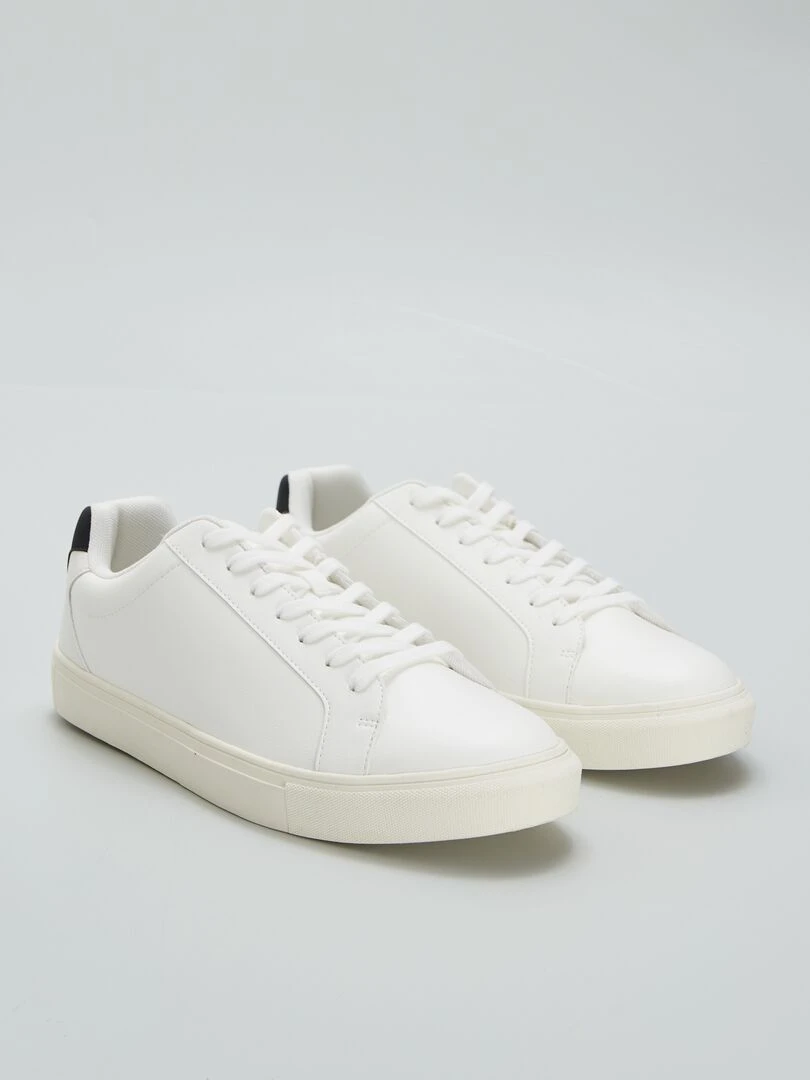 Baskets basses texturées blanc
