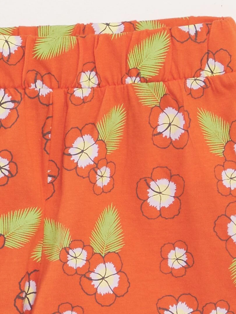 Ensemble tee shirt + short 'Pat' Patrouille'   2 pièces   Jaune/rose