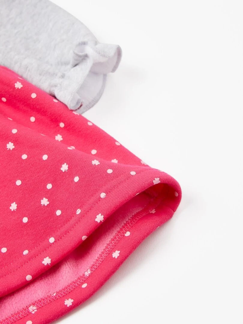 Robe Sweat Effet Thermique Bébé Fille 'Bonne Chance' manches longues  READY PLAYER   Gris clair