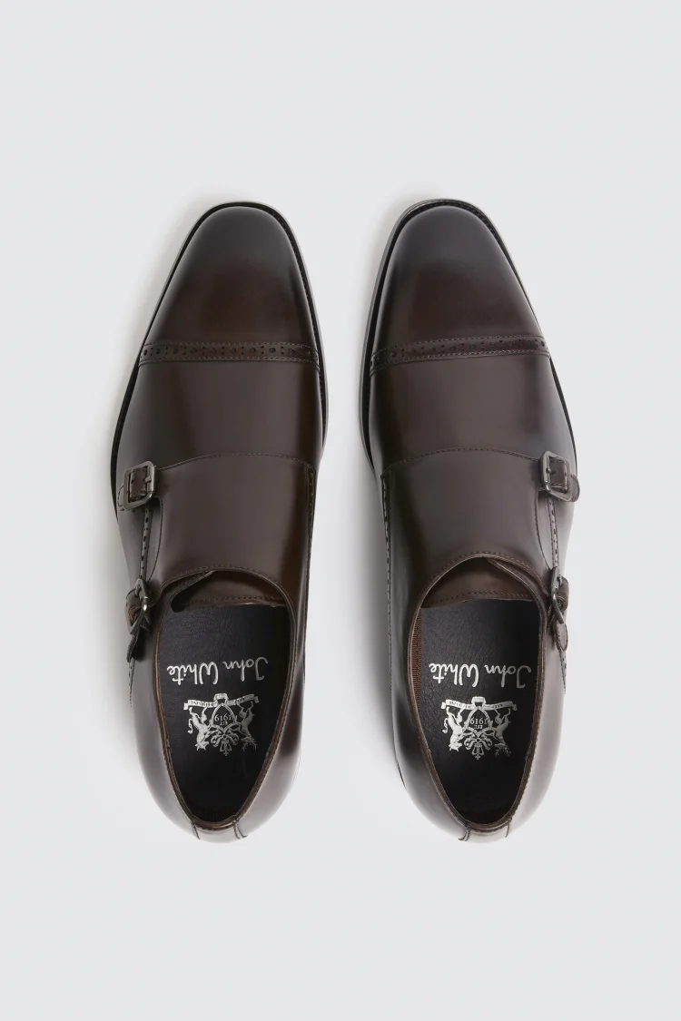 John White Alderney Brown Double Monk Buy Online at Moss