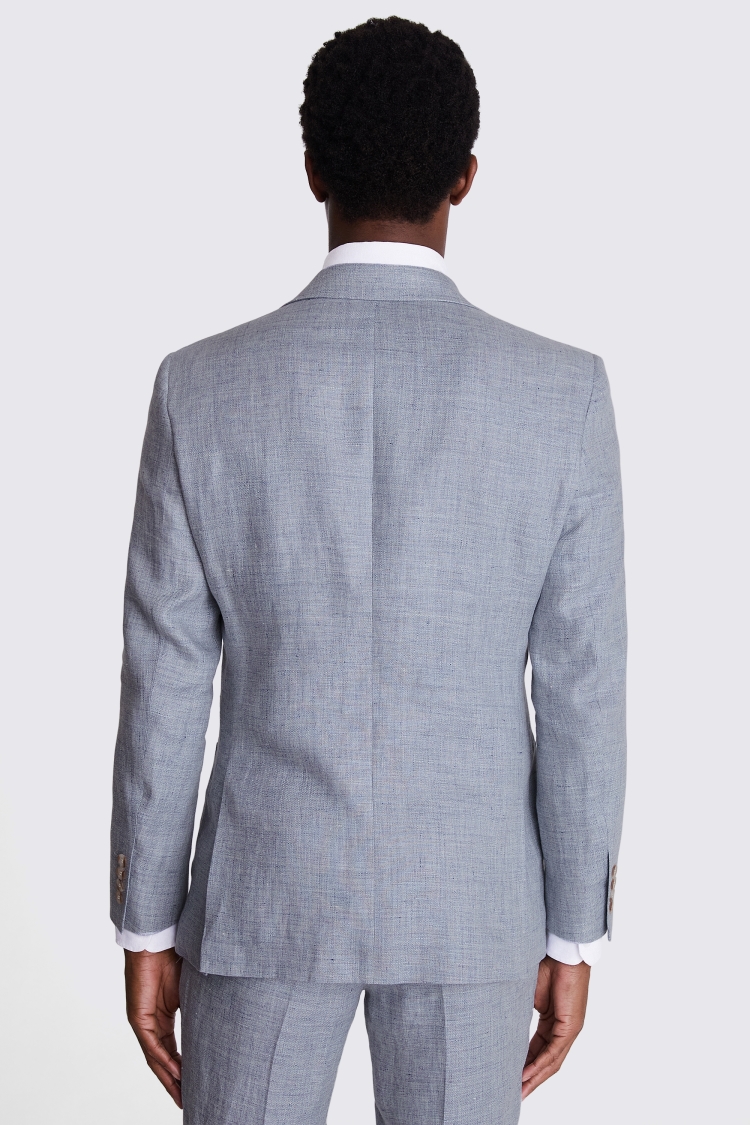 Slim Fit Oatmeal Linen Jacket   Buy Online at Moss