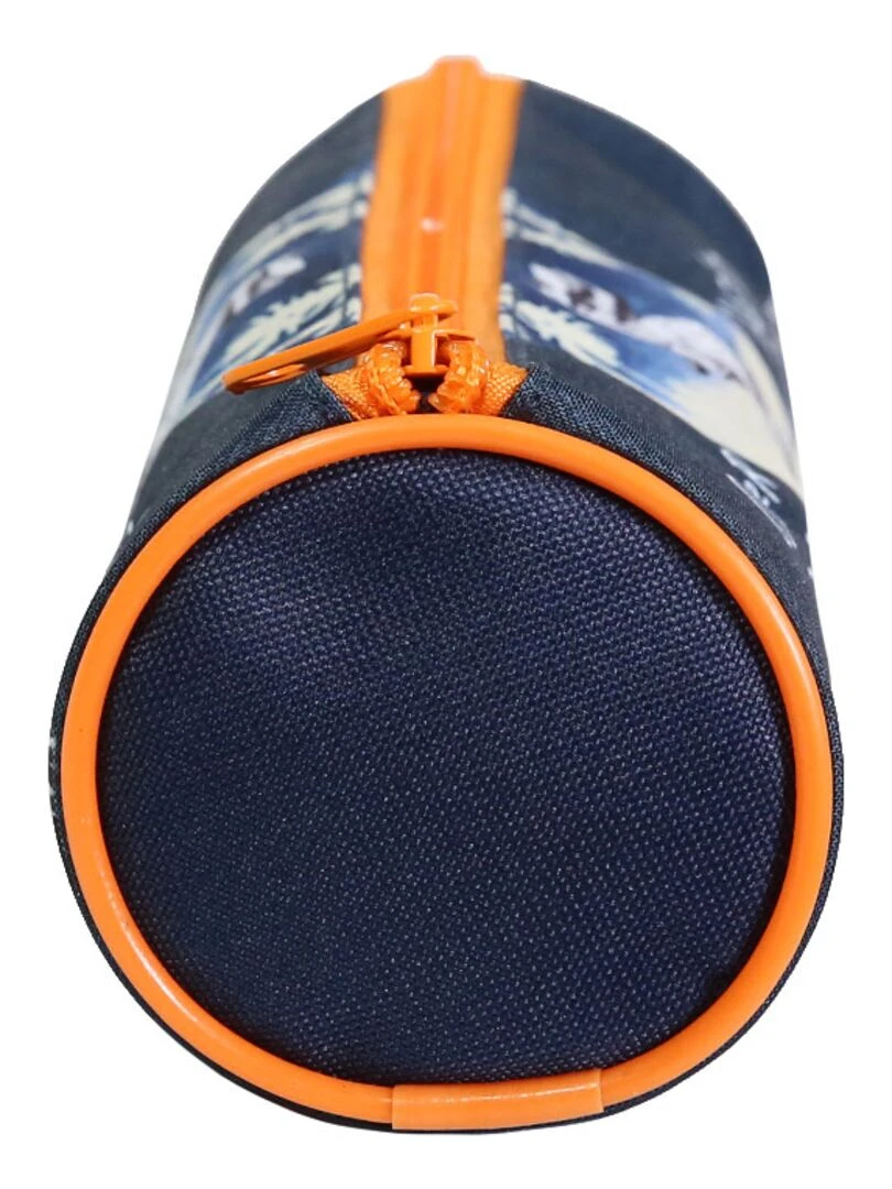 BAGTROTTER Trousse scolaire ronde Vorax Bleue Dinosaure Surf   Bleu