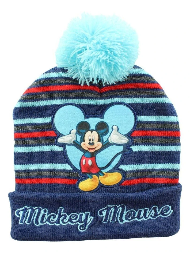 Disney Bonnet garçon imprimé Mickey Bleu marine