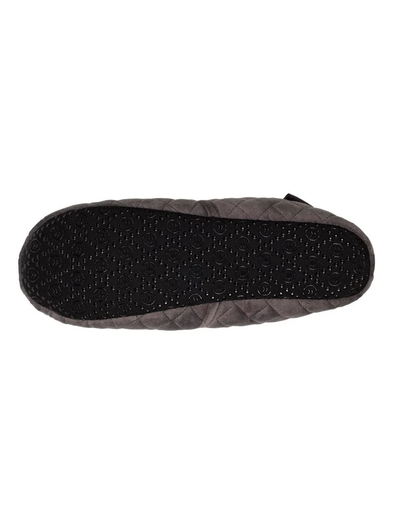 Chaussons slippers Femme matelassés Gris foncé   Gris
