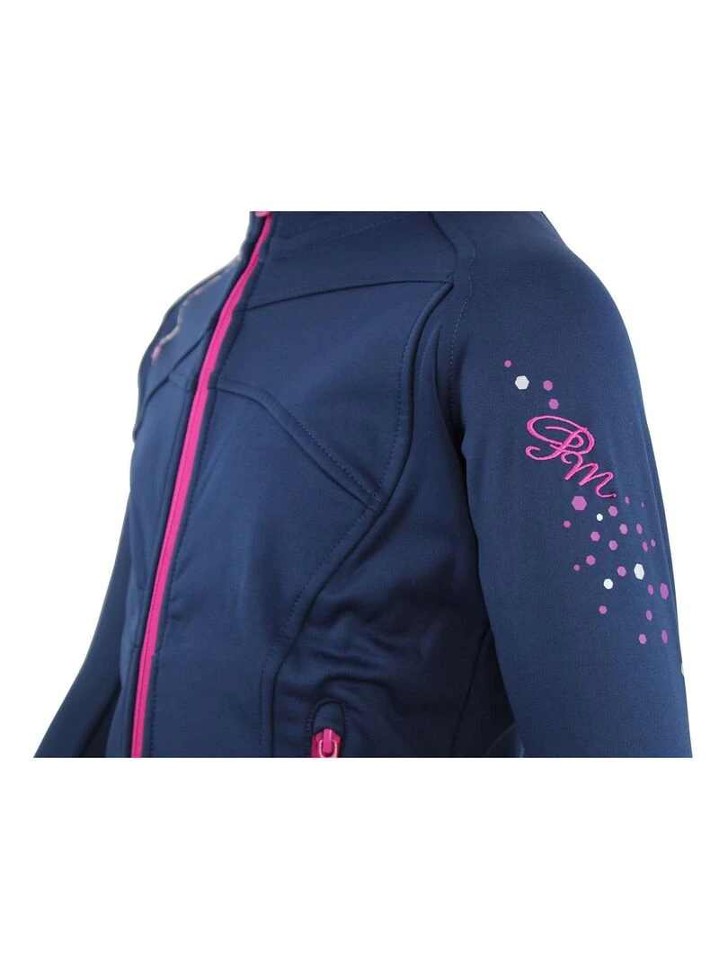 Blouson polarshell fille GACLIMATE   PEAK MOUNTAIN   Bleu marine