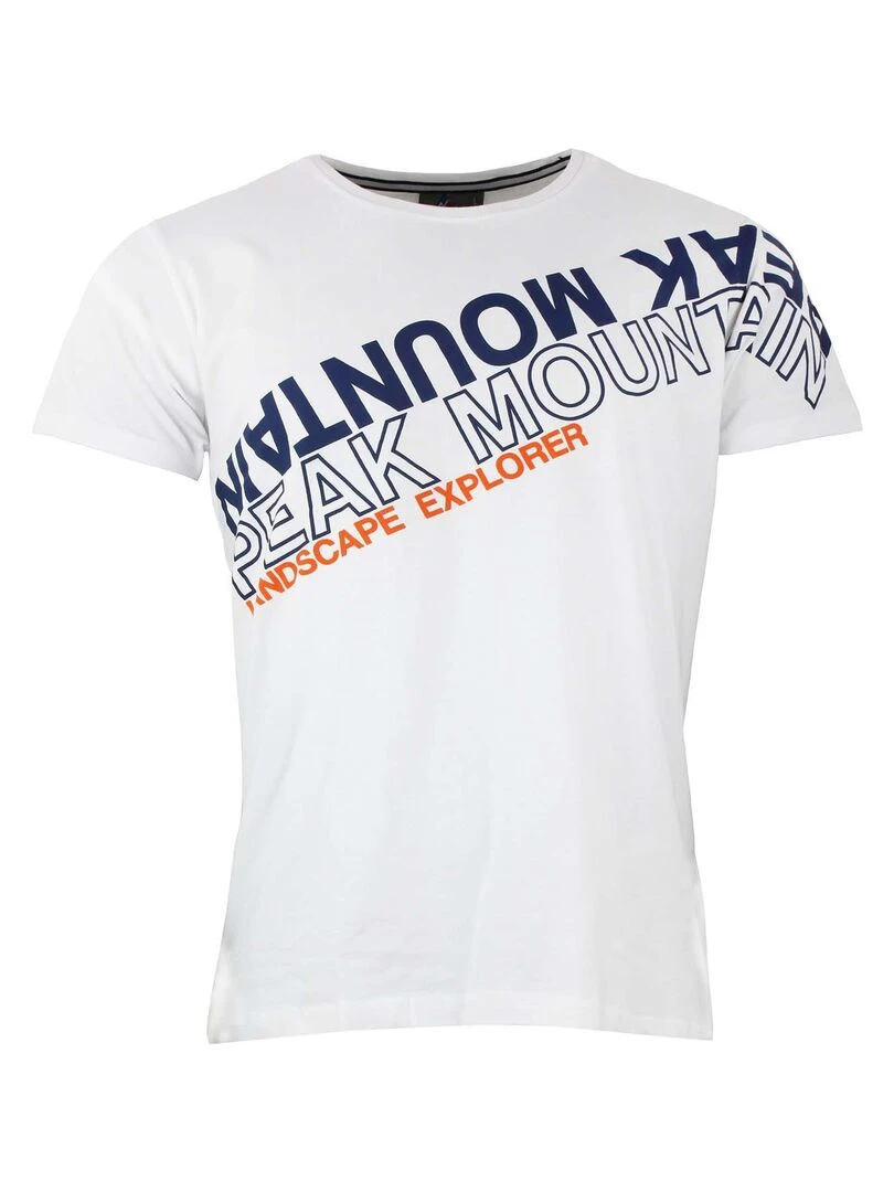 T shirt manches courtes homme CYCLONE PEAK MOUNTAIN Blanc
